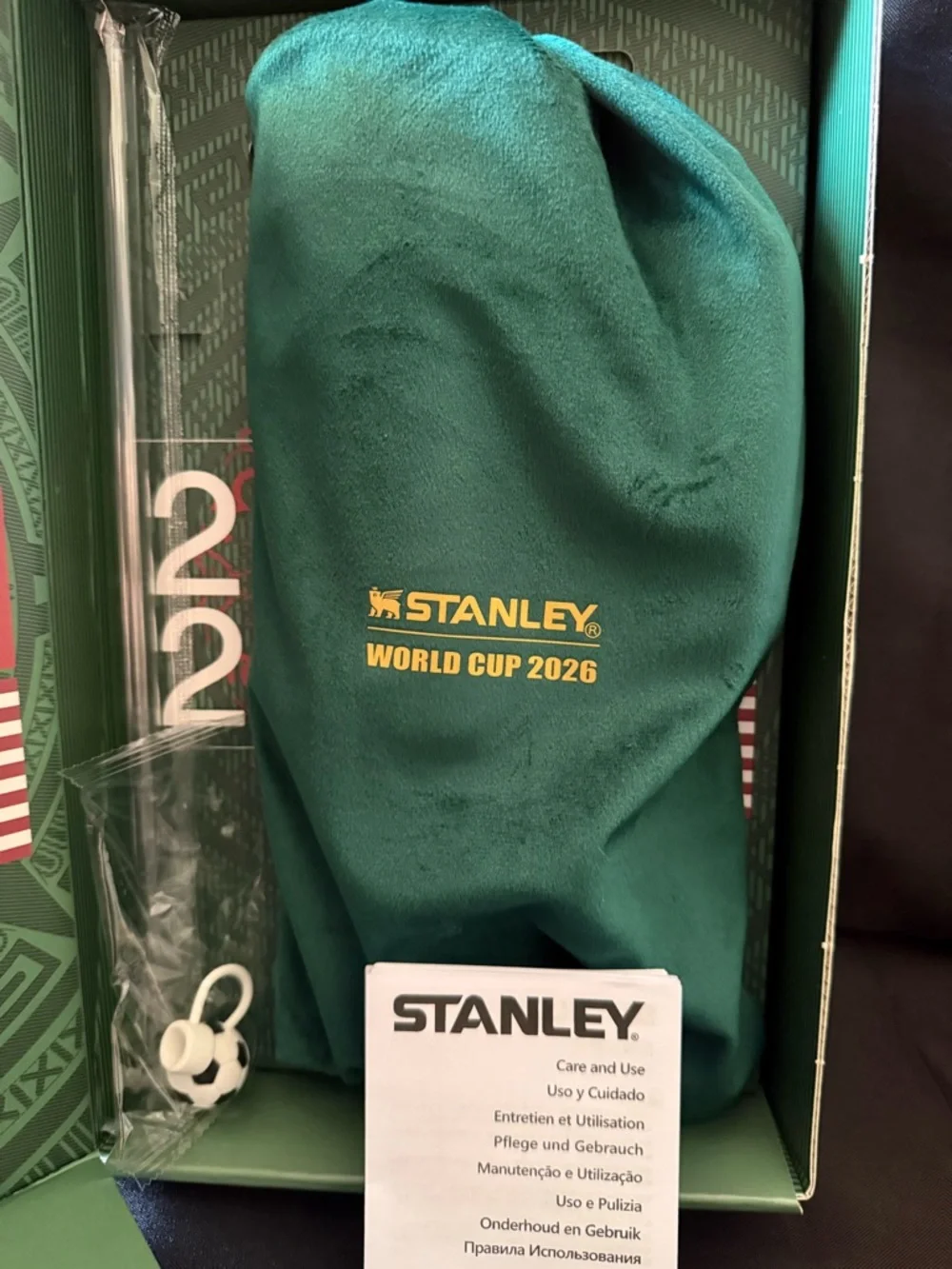 New Stanley 40oz Special World Cup 2026 Box Bag Straw Topper Straw Tumbler Set - Picture 12 of 16